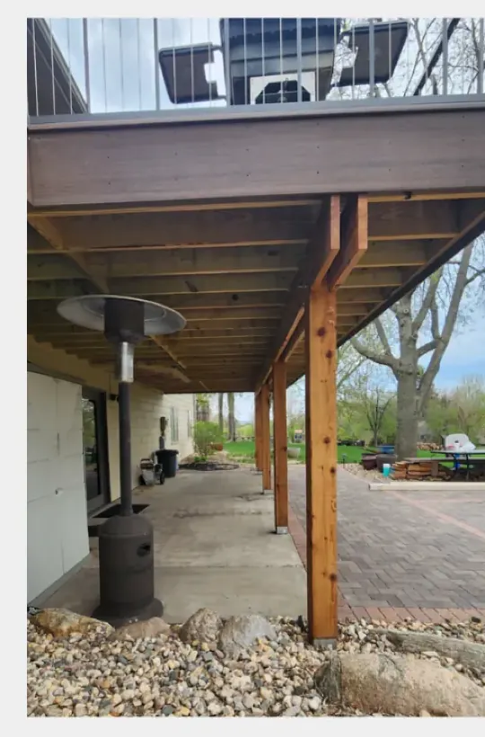 Before: unfinished underdeck area in Colorado