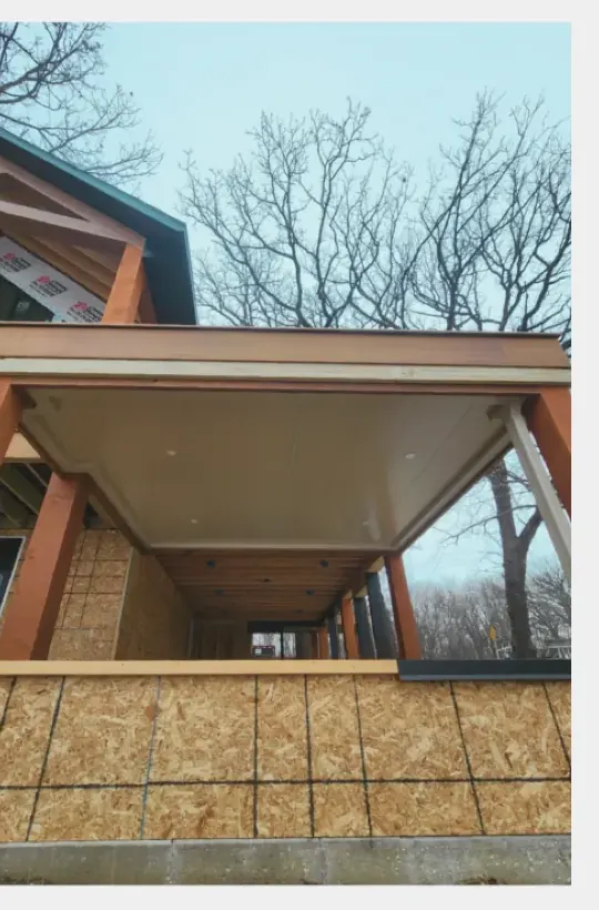 After: Smooth Tan underdeck ceiling, finished install in Colorado