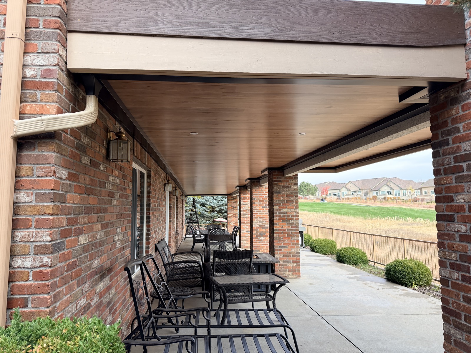 After: finished underdeck ceiling system